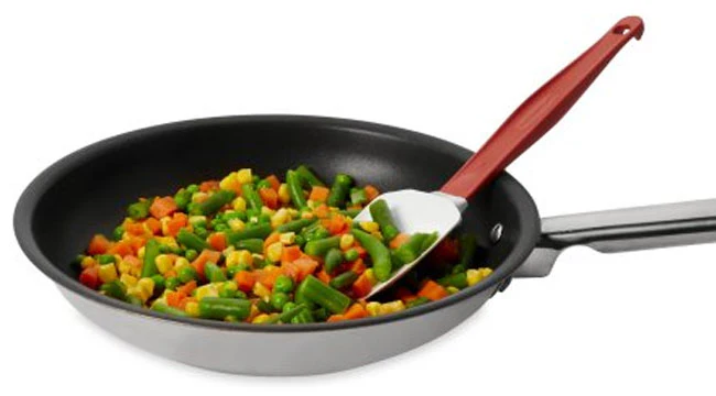 Rubbermaid FG196600RED High-Heat Silicone Spoon Scraper / Spatula with Red Nylon Handle 9-1/2"OAL - Image 5