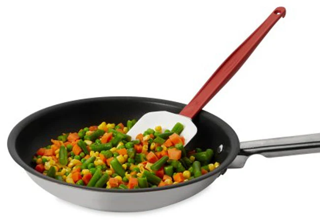 Rubbermaid FG196700RED High-Heat Silicone Spoon Scraper / Spatula with Red Nylon Handle 13-1/2"OAL - Image 5