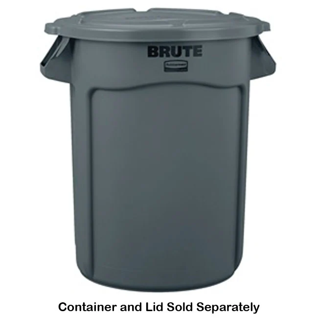 Rubbermaid FG261960GRAY BRUTE Self-Draining Round Flat Lid for use with 20-Gallon Container - Gray - Image 6
