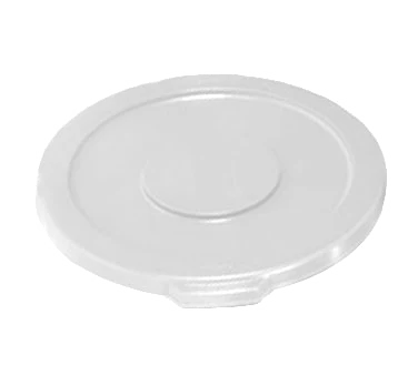 Rubbermaid FG261960WHT BRUTE Self-Draining Round Flat Lid for use with 20-Gallon Container- White - Image 2