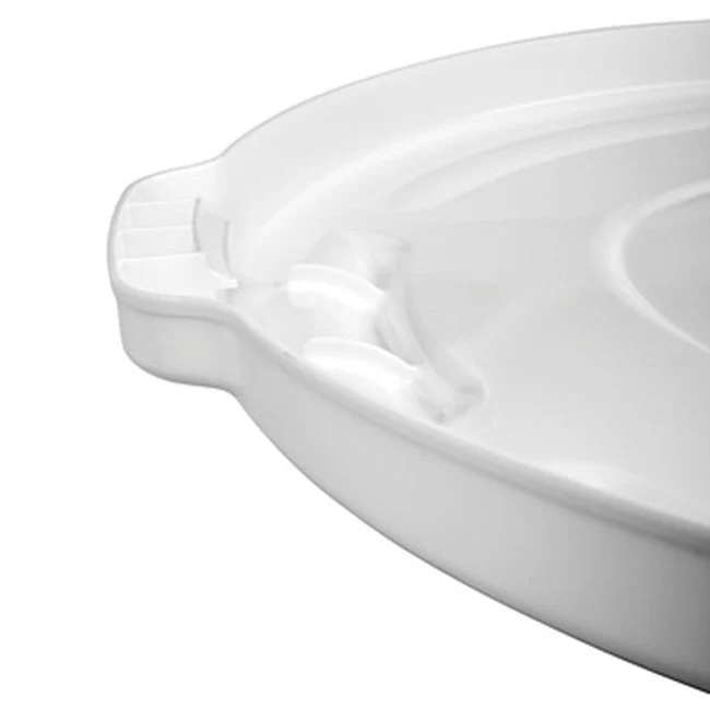 Rubbermaid FG263100WHT BRUTE Self-Draining Round Flat Lid for use with 32-Gallon Container - White - Image 4
