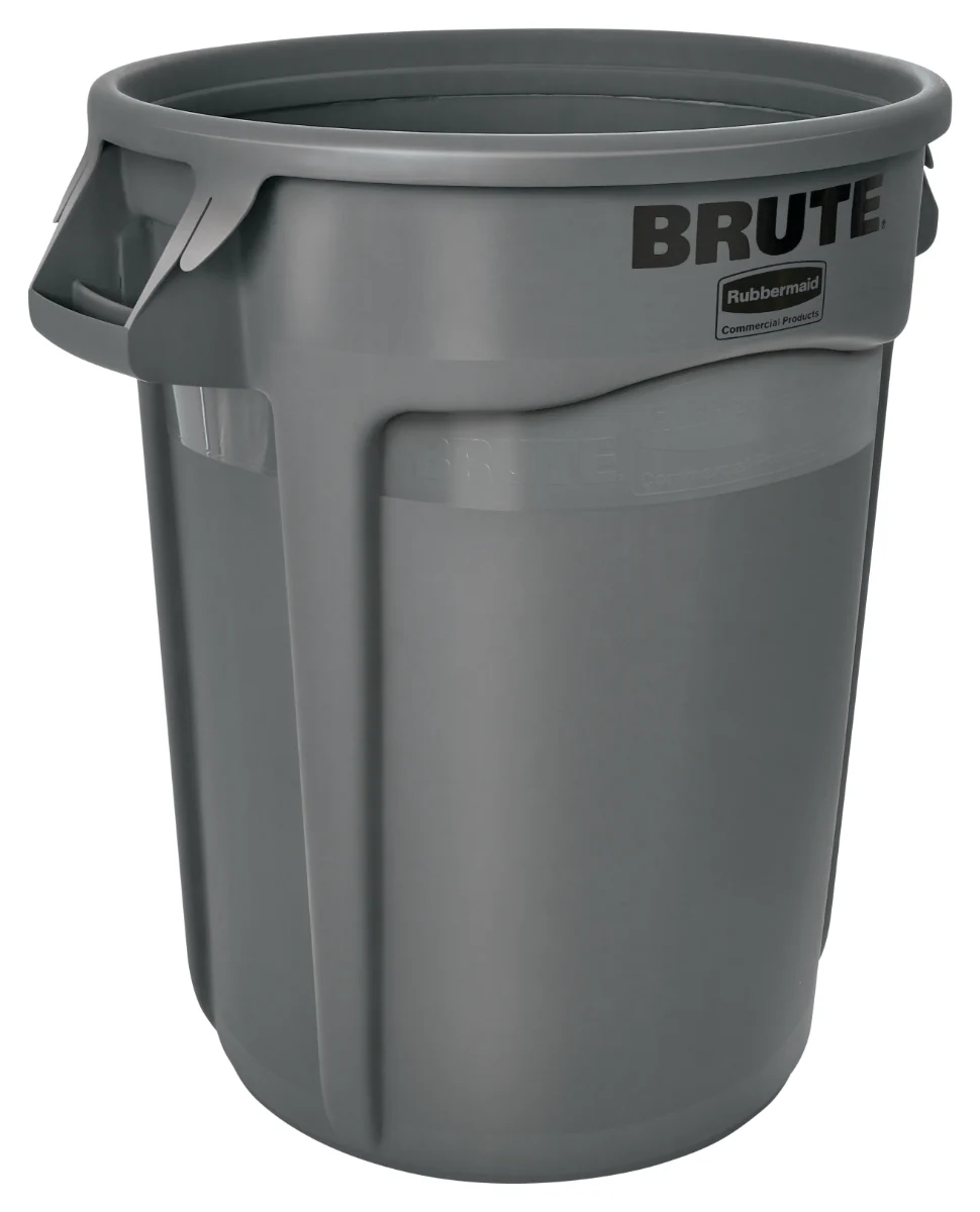 Rubbermaid FG263200GRAY Vented BRUTE Round Container 32 Gal. - Gray