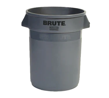 Rubbermaid FG263200GRAY Vented BRUTE Round Container 32 Gal. - Gray - Image 2