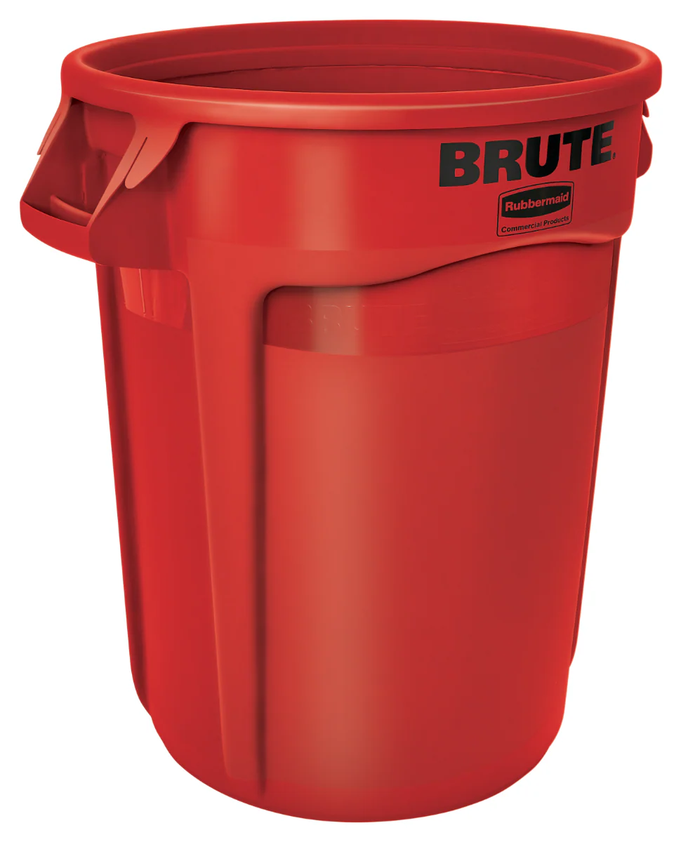 Rubbermaid FG263200RED Vented BRUTE Round Container 32 Gal. - Red