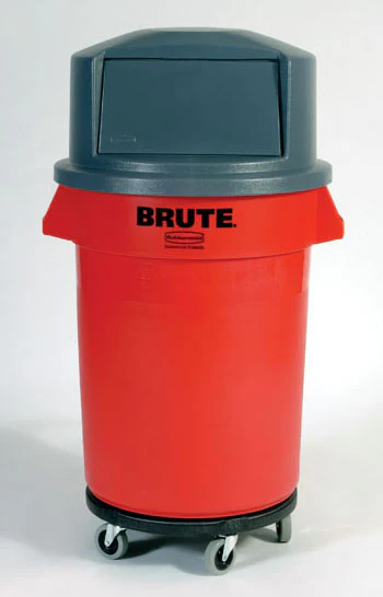 Rubbermaid FG263200RED Vented BRUTE Round Container 32 Gal. - Red - Image 3