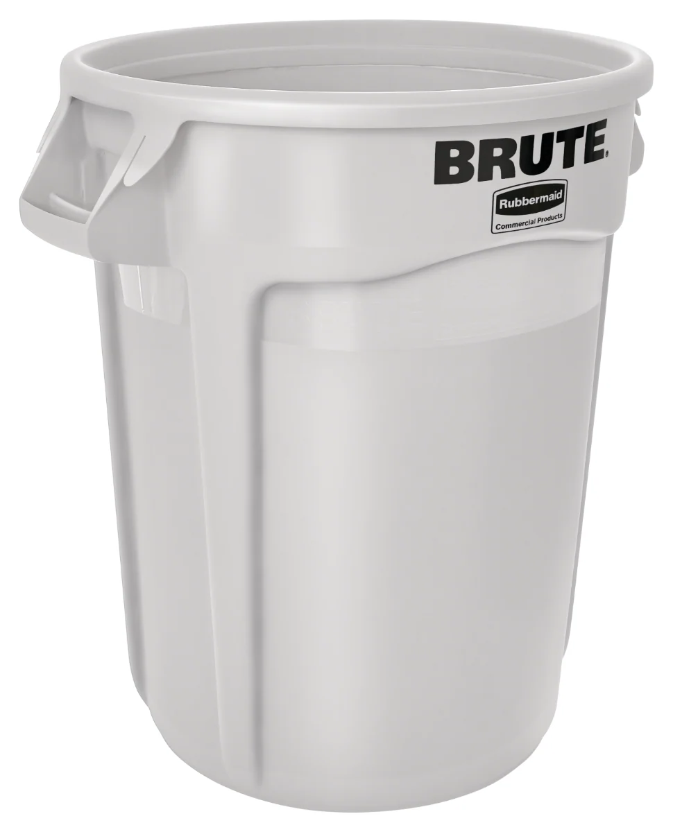 Rubbermaid FG263200WHT Vented BRUTE Round Container 32 Gal. - White