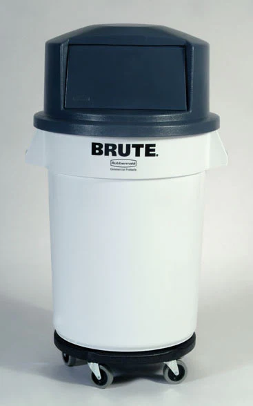 Rubbermaid FG263200WHT Vented BRUTE Round Container 32 Gal. - White - Image 3