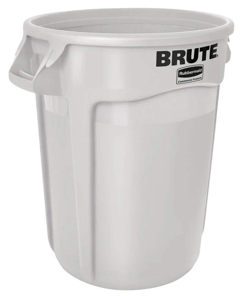 Rubbermaid FG263200WHT Vented BRUTE Round Container 32 Gal. - White - Image 4