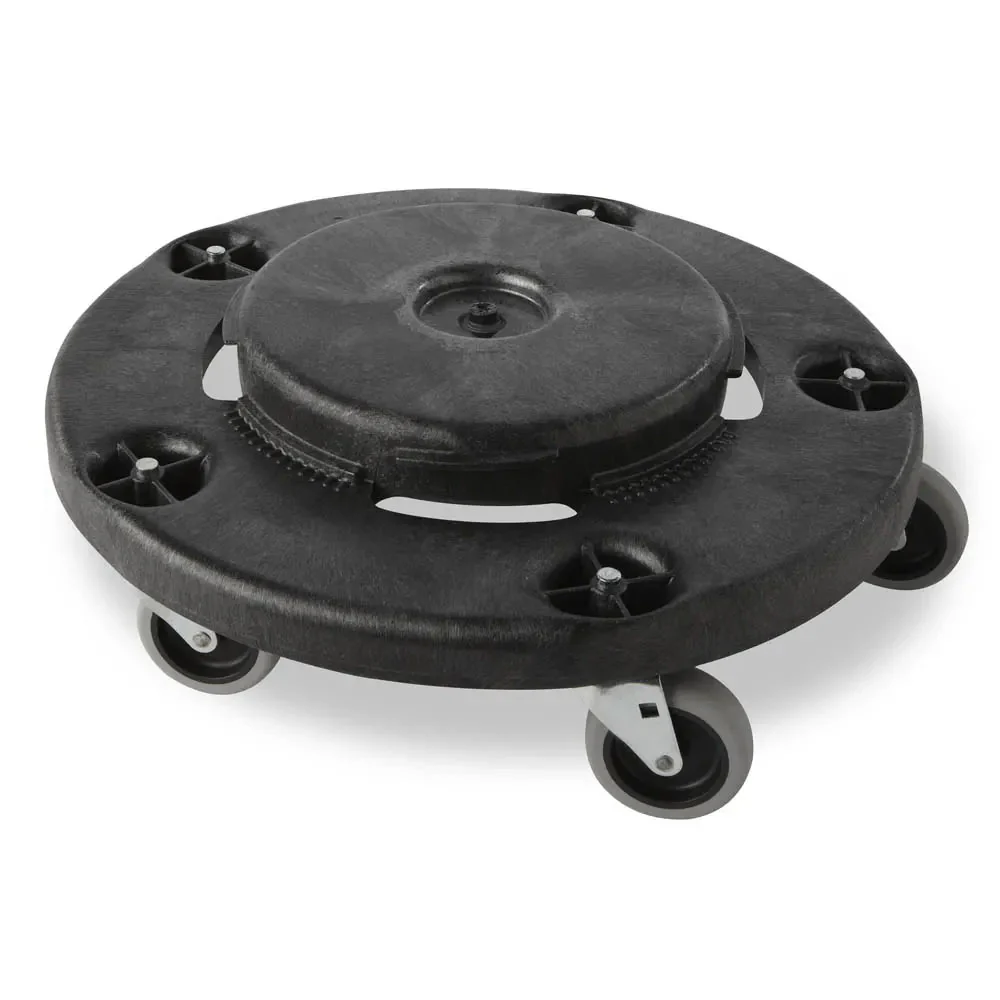 Rubbermaid FG264000BLA BRUTE Round Plastic Utility / Trash Can Dolly - for 2620, 2632, 2643, 2655 Containers - 250 lb. Capacity - Image 7