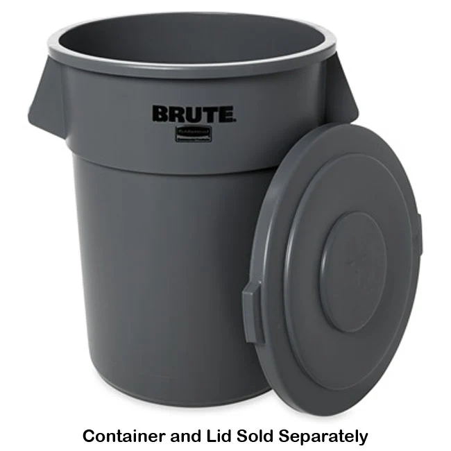 Rubbermaid FG264560GRAY BRUTE Self-Draining Round Flat Lid for use with 44-Gallon Container - Gray - Image 5