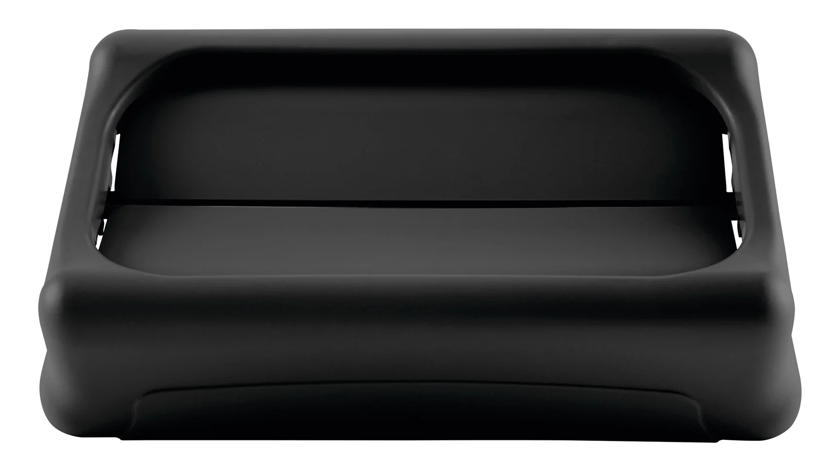 Rubbermaid FG267360BLA Slim Jim Swing-Top Container Lid - Black - Image 2