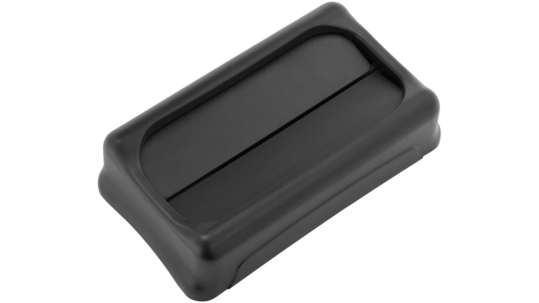Rubbermaid FG267360BLA Slim Jim Swing-Top Container Lid - Black - Image 3