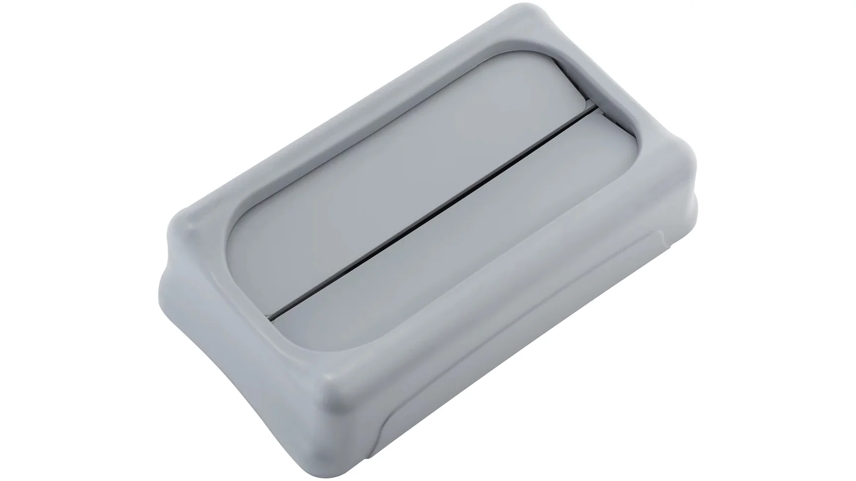 Rubbermaid FG267360GRAY Slim Jim Swing-Top Container Lid - Gray - Image 3