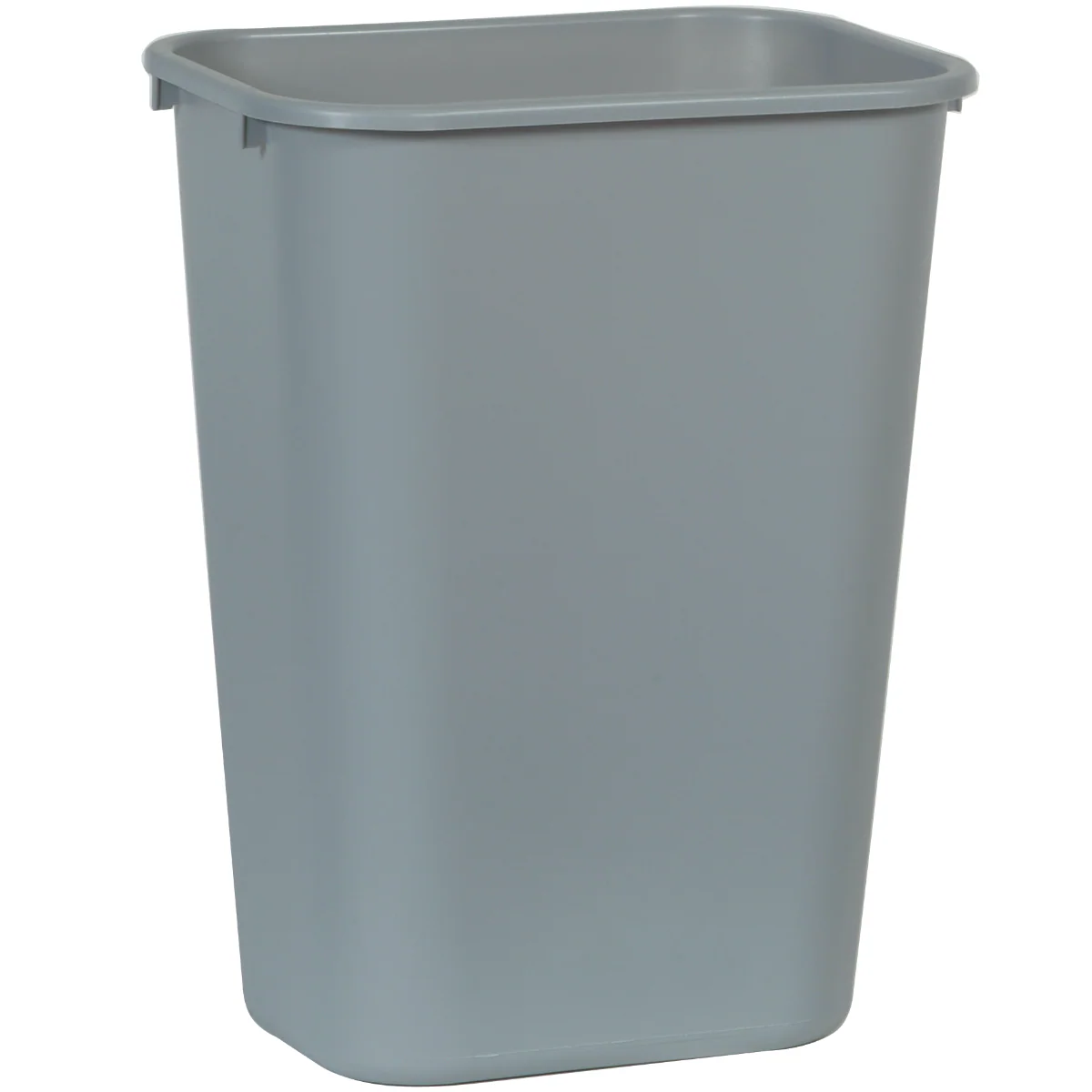 Rubbermaid FG295700GRAY Large Rectangular Wastebasket / Trash Can 41-1/4 Qt. - Gray