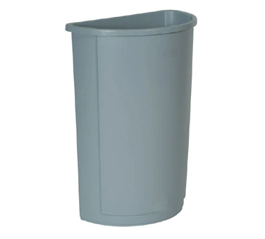 Rubbermaid FG352000GRAY Untouchable Half Round Container 21 Gal - Gray