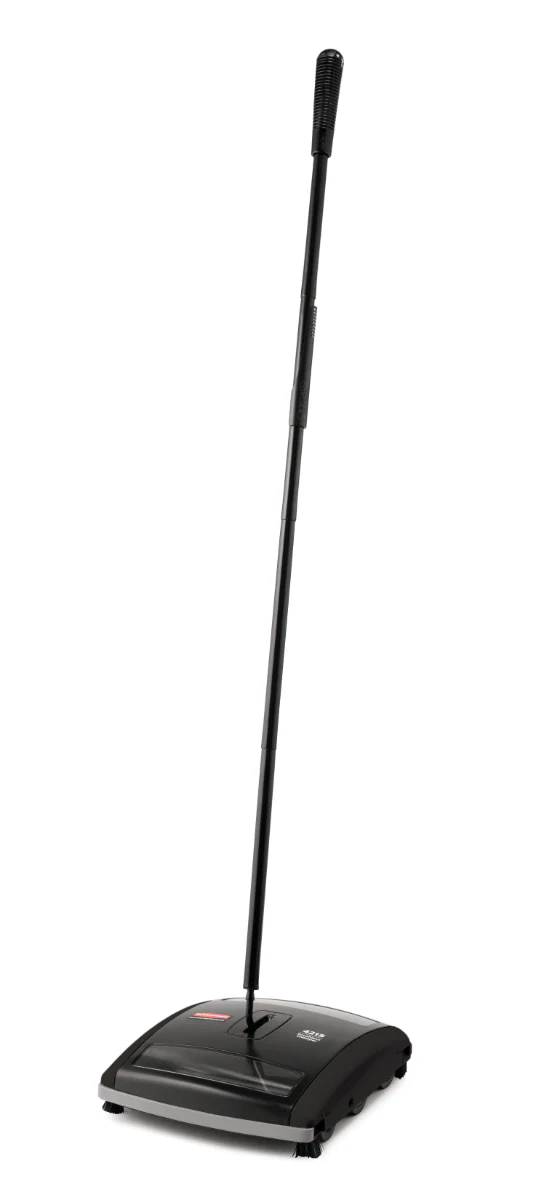 Rubbermaid FG421588BLA Executive Dual-Action Brushless Mechanical Floor Sweeper 7-1/2" - Black