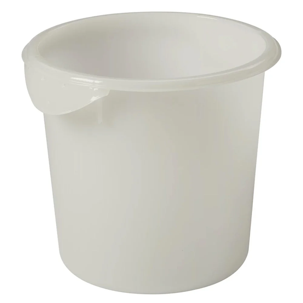 Rubbermaid FG572100WHT Polyethylene Round Food Storage Container 4 qt. - White - Image 3
