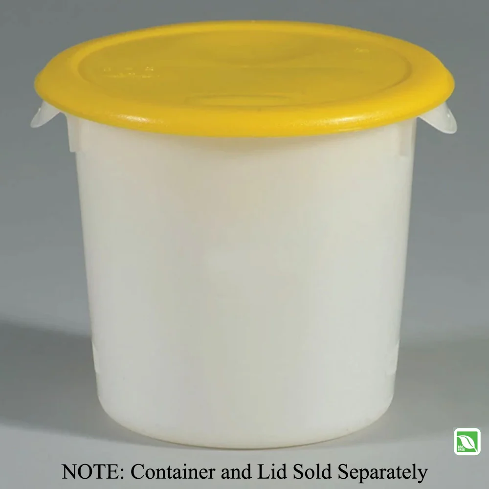 Rubbermaid FG572100WHT Polyethylene Round Food Storage Container 4 qt. - White - Image 4