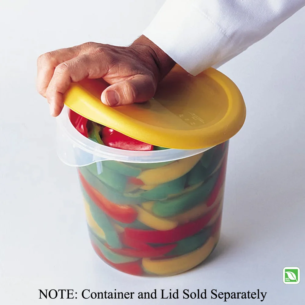 Rubbermaid FG572100WHT Polyethylene Round Food Storage Container 4 qt. - White - Image 5