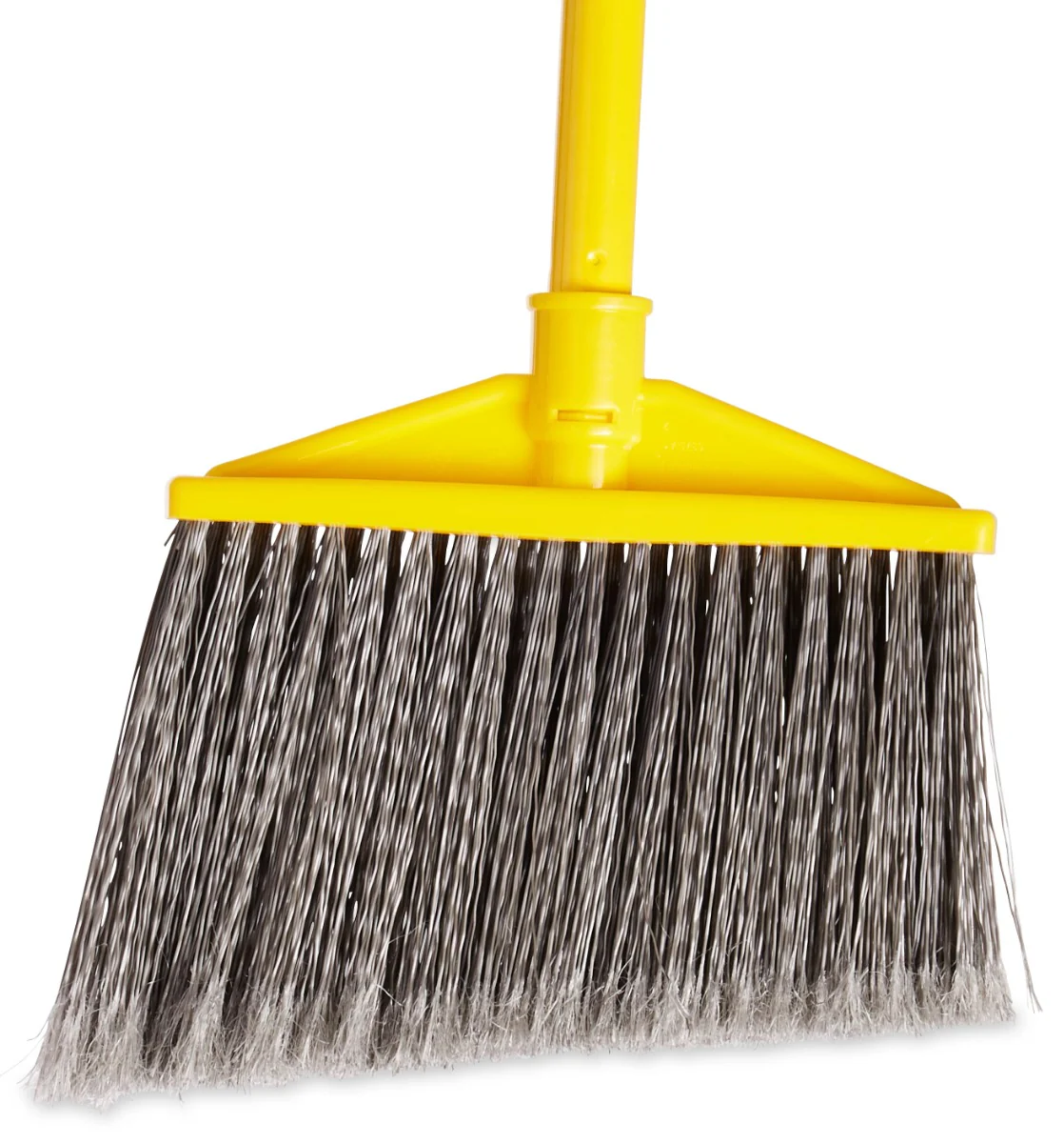 Rubbermaid FG637500GRAY Angled Broom with Gray Flagged Bristles and Vinyl Coated Metal Handle 56" - Image 3