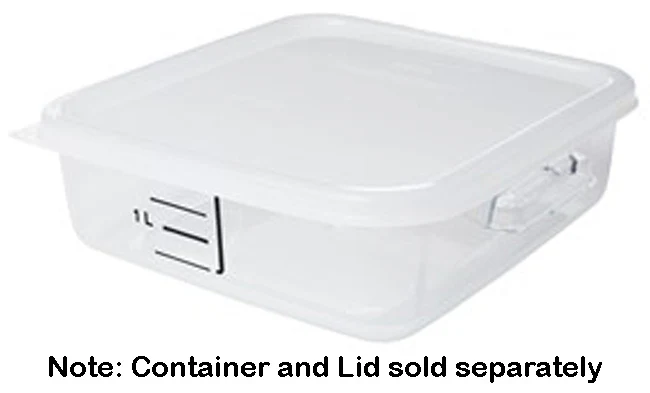 Rubbermaid FG650900WHT Space Saving Square Food Storage Container Lid 2-8 Qt. - White - Image 3