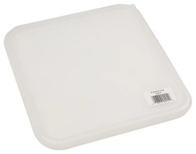 Rubbermaid FG652300WHT Space Saving Square Food Storage Container Lid 12-22 Qt. - White - Image 3