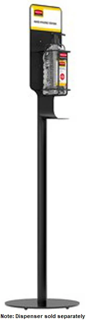 Rubbermaid FG750824 Autofoam Hand Sanitizer Station Metal Premium Floor Stand 59-1/4"H - Black - Image 4