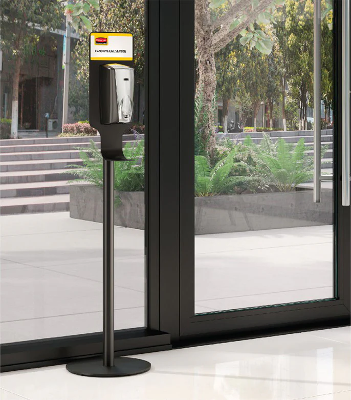 Rubbermaid FG750824 Autofoam Hand Sanitizer Station Metal Premium Floor Stand 59-1/4"H - Black - Image 8