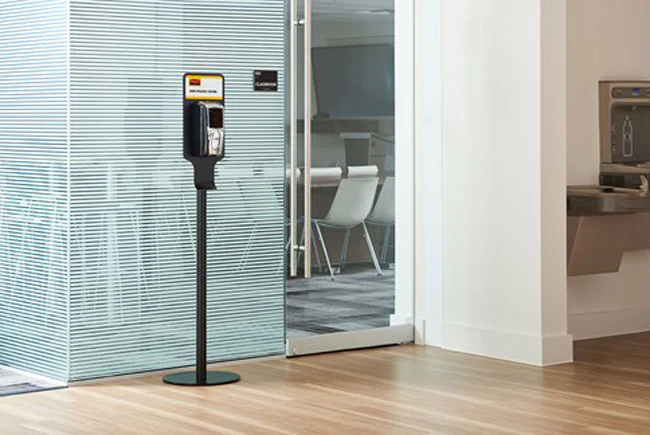 Rubbermaid FG750824 Autofoam Hand Sanitizer Station Metal Premium Floor Stand 59-1/4"H - Black - Image 9