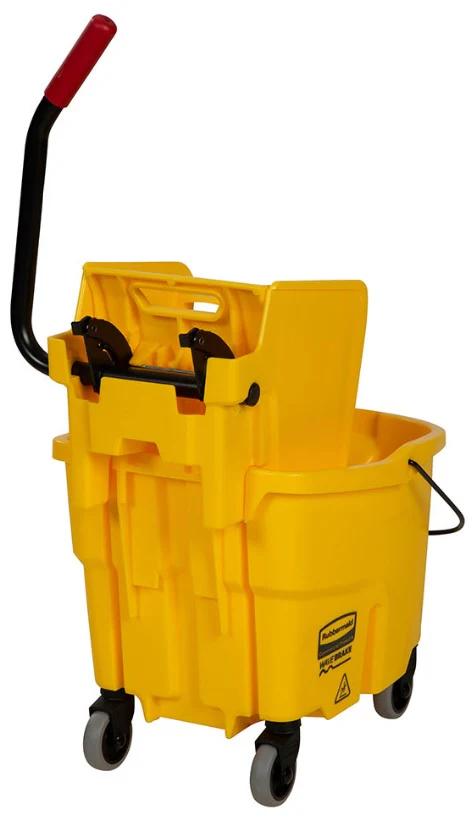 Rubbermaid FG758888BLUE WaveBrake Side-Press Bucket and Wringer 35 Qt. - Blue - Image 6