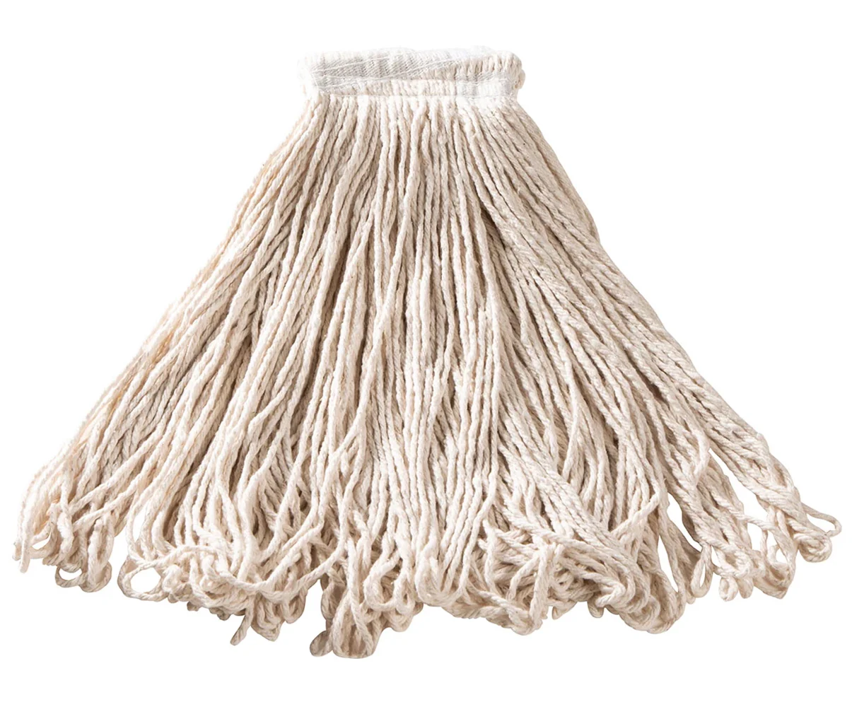 Rubbermaid FGE13800WH00 All-Purpose Cotton Wet Mop Head with Universal Headband & Looped End 24 oz. - White - Image 3