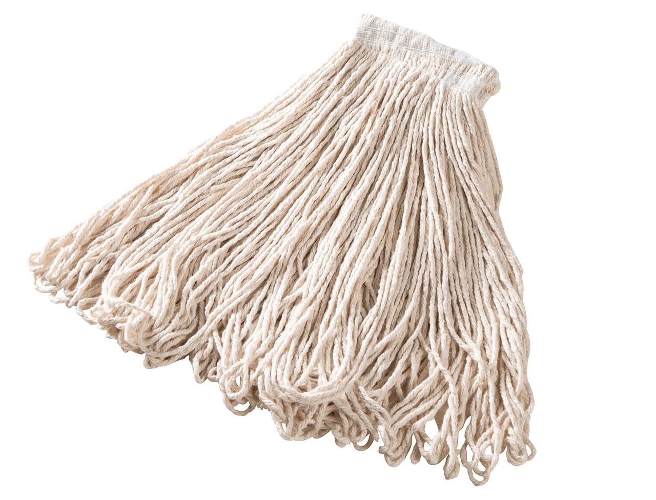Rubbermaid FGE13800WH00 All-Purpose Cotton Wet Mop Head with Universal Headband & Looped End 24 oz. - White - Image 4