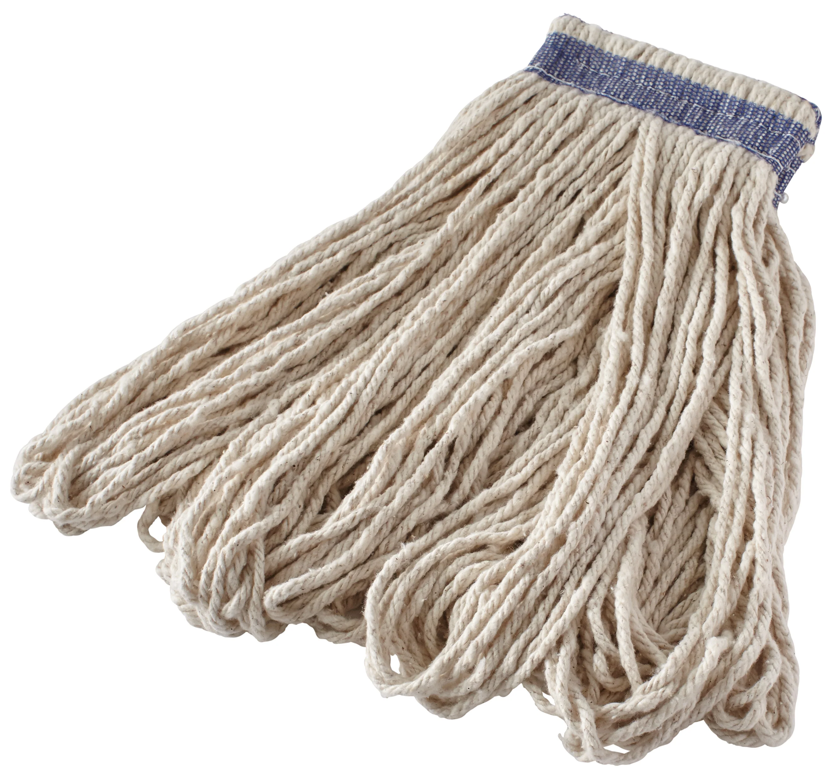 Rubbermaid FGF51600BL00 All-Purpose Cotton Wet Mop Head with Universal Headband & Looped End 16 oz. - Blue - Image 2