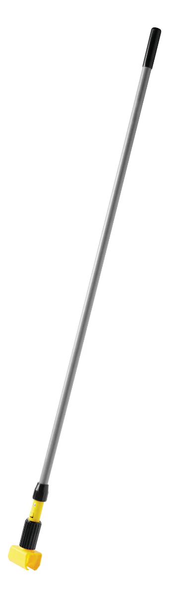 Rubbermaid FGH24600GY00 Gripper Clamp-Style Fiberglass Wet Mop Handle with Yellow Plastic Head 60" - Gray - Image 6