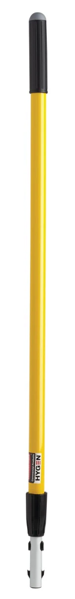 Rubbermaid FGQ75500YL00 Hygen Quick-Connect Aluminum Adjustable Handle - from 48" to 72" Long - Yellow - Image 2