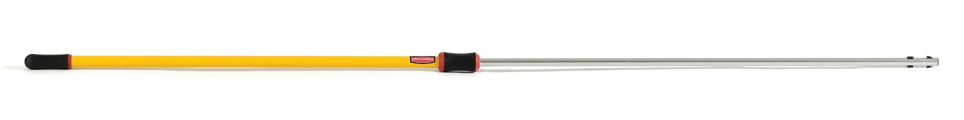 Rubbermaid FGQ76500YL00 HYGEN Quick-Connect Aluminum Telescoping Extension Pole / Handle 4 FT to 8 FT - Yellow