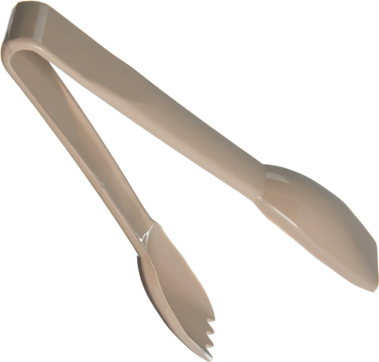 Carlisle 460606 Carly 1-Piece Plastic Salad Tongs 6" - Beige - Image 4