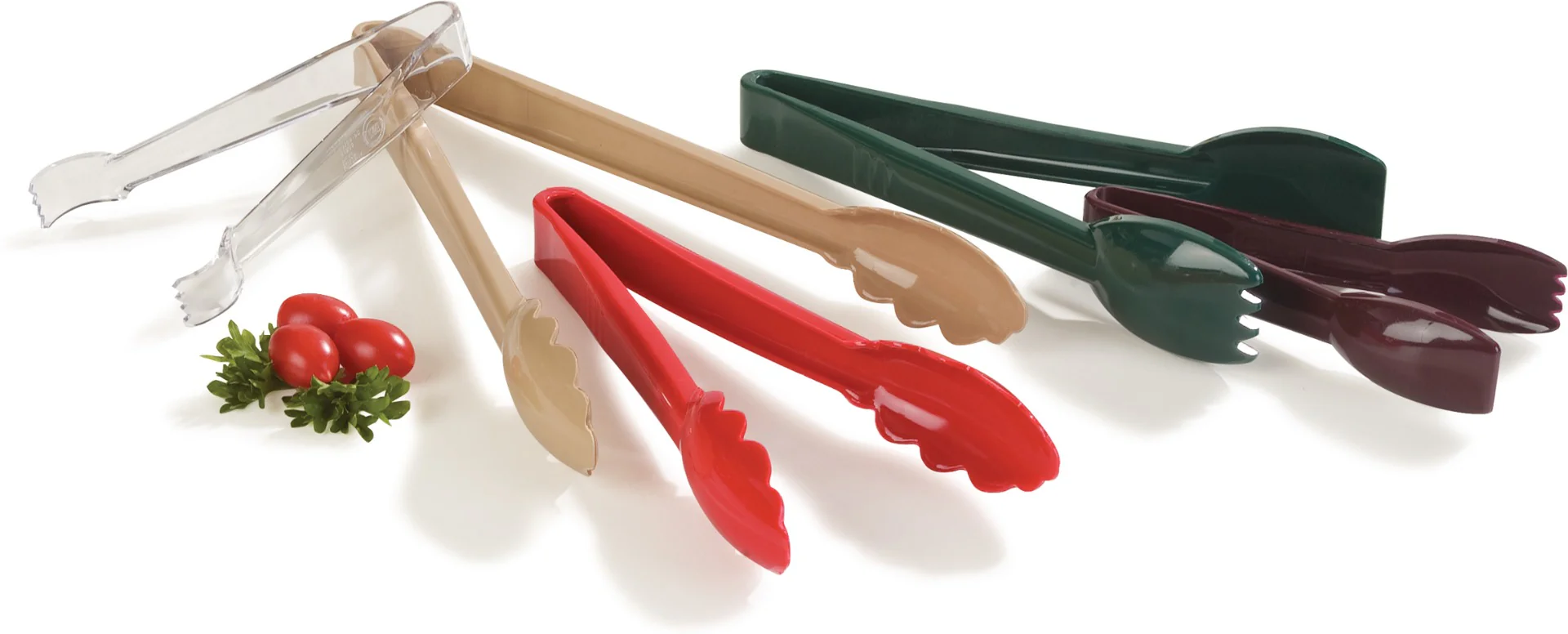 Carlisle 460606 Carly 1-Piece Plastic Salad Tongs 6" - Beige - Image 5