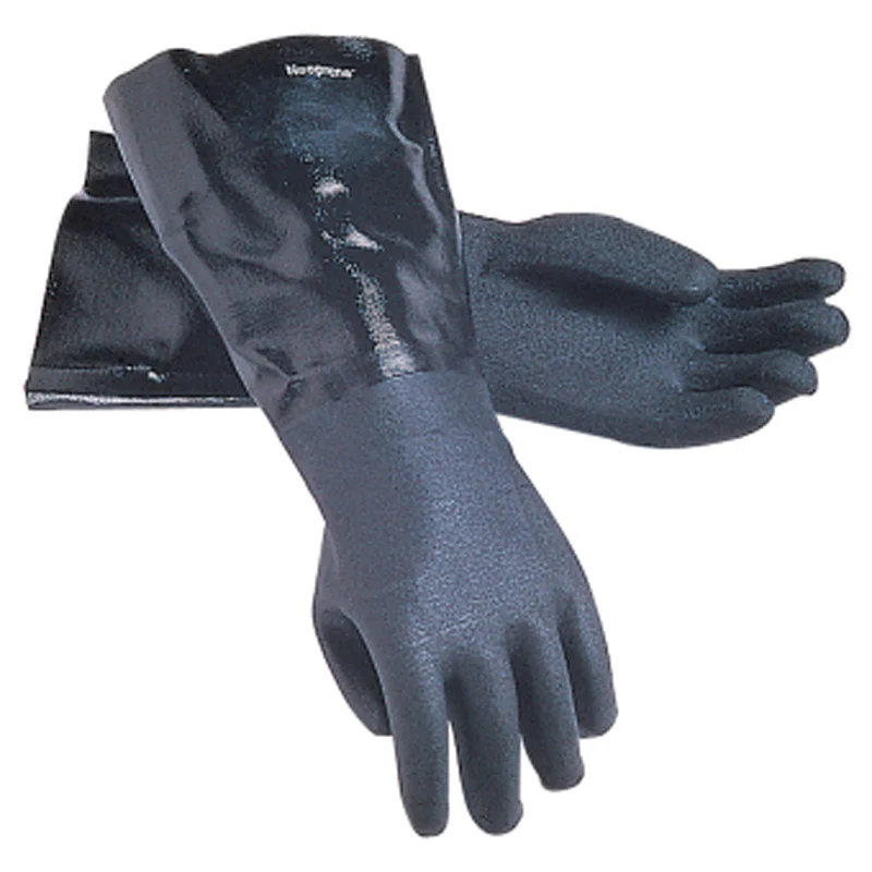 San Jamar 1217EL Elbow Length Black Neoprene Dishwashing Gloves 17" - One Size - 1/Pair