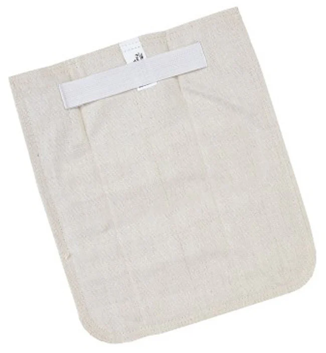 San Jamar 803PG Bestex Terry Cloth Pan Grabber / Baker's Pad with Wrist Strap 9-1/2" x 11" - Natural