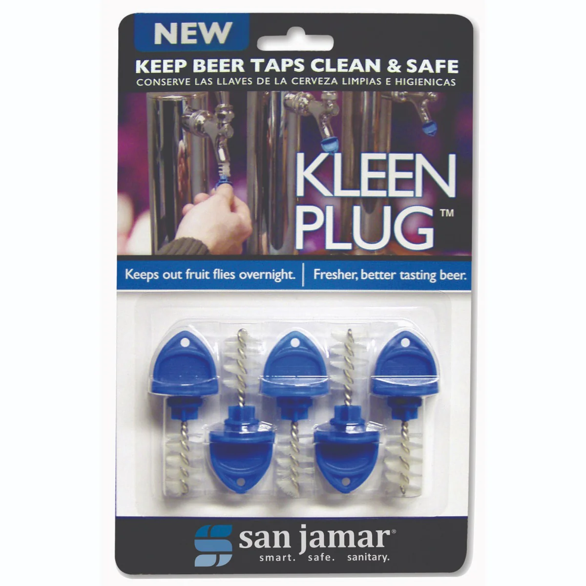 San Jamar KLP200 Kleen Plug Bar Tap Plug - 5/Pack - Image 3