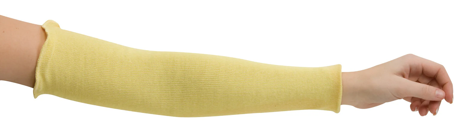 San Jamar SLK16 Flame Retardant Kevlar Sleeve 18" - Yellow