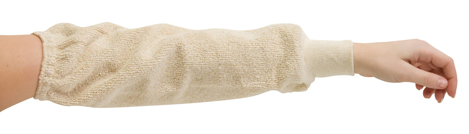 San Jamar SLWT16 Heat Resistant Terry Sleeve 18" - Natural