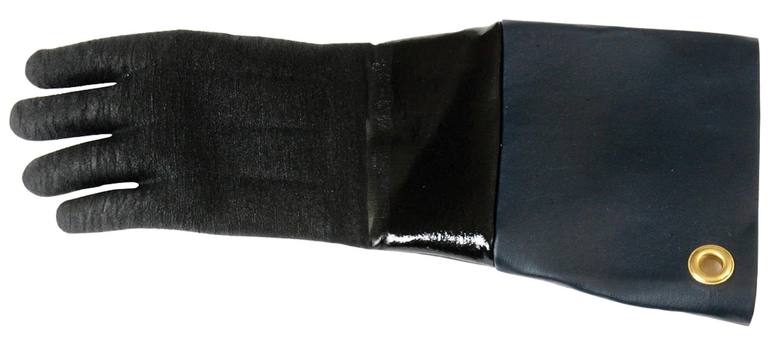 San Jamar T1217 Elbow Length Black Neoprene Rotissi Gloves 17'' - One Size - 1/Pair