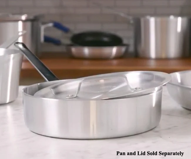 Browne 5813703 Thermalloy Aluminum Saute Pan 3 qt. - Image 3