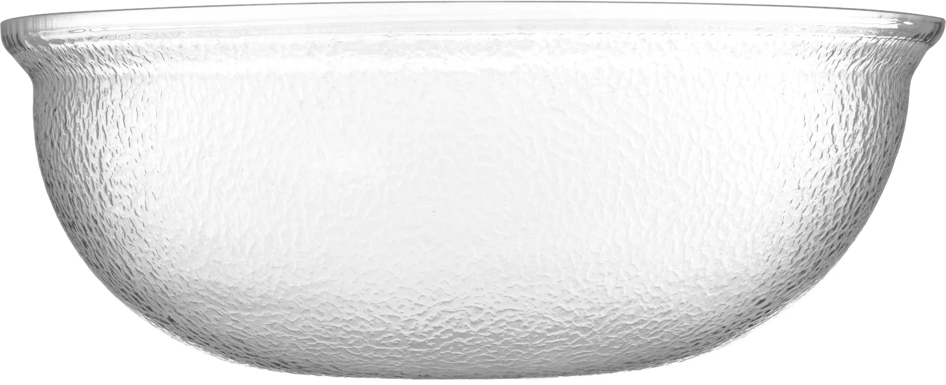 Carlisle SB7807 Round Acrylic Pebbled Salad Bowl 18" - 15 qt. - clear