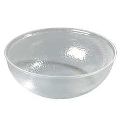 Carlisle SB7807 Round Acrylic Pebbled Salad Bowl 18" - 15 qt. - clear - Image 2