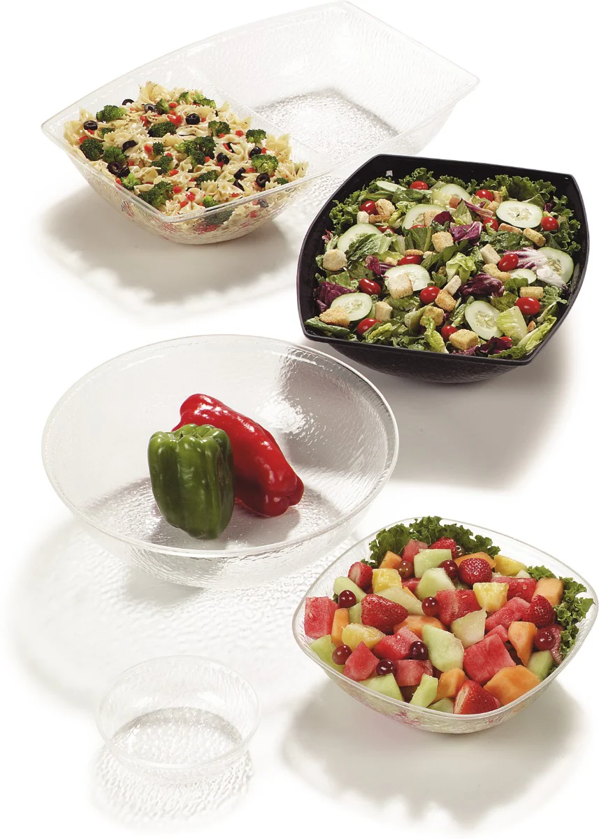 Carlisle SB7807 Round Acrylic Pebbled Salad Bowl 18" - 15 qt. - clear - Image 4
