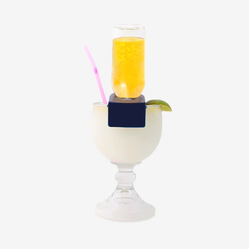 SC02 Margarita Clip Bottle Holder for Straight Angled Glass - Blue - No Logo