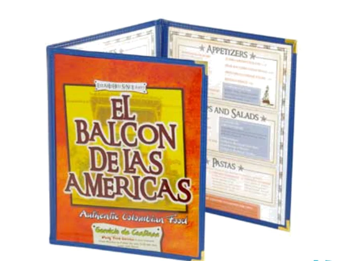 Menu Solutions SE330C-BK Triple Panel 6-View Fold-Over Menu Cover 8-1/2" x 11" - Black